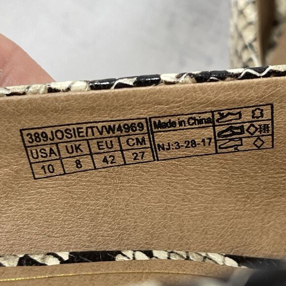 Vionic Womens 10 Josie Leather Pointed Toe Pumps Kitten Heels Shoes Snakeskin - Picture 12 of 14